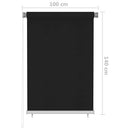 vidaXL fekete, kültéri sötétítő roló 105(Szé)x140(Ma) cm