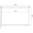 vidaXL fekete, kültéri sötétítő roló 225(Szé)x140(Ma) cm