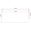 vidaXL fekete, kültéri sötétítő roló 245(Szé)x140(Ma) cm