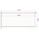 vidaXL fekete, kültéri sötétítő roló 355 (Szé) x 140 (Ma) cm