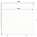 vidaXL fekete, kültéri sötétítő roló 185(Szé)x230(Ma) cm