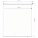 vidaXL fekete, kültéri sötétítő roló 205(Szé)x230(Ma) cm