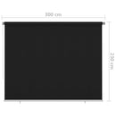 vidaXL fekete kültéri roló 300 x 230 cm