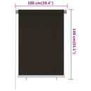 vidaXL barna kültéri HDPE roló 100 x 140 cm