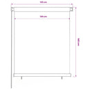vidaXL barna kültéri sötétítő roló 125(Szé)x140(Ma) cm
