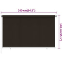 vidaXL barna kültéri HDPE roló 240 x 140 cm