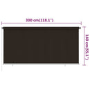 vidaXL barna kültéri HDPE roló 300 x 140 cm