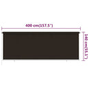 vidaXL barna kültéri HDPE roló 400 x 140 cm