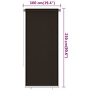 vidaXL barna kültéri HDPE roló 100 x 230 cm