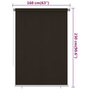 vidaXL barna kültéri HDPE roló 160 x 230 cm