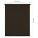 vidaXL barna kültéri sötétítő roló 185(Szé)x230(Ma) cm