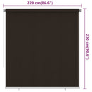 vidaXL barna kültéri HDPE roló 220 x 230 cm
