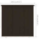 vidaXL barna kültéri roló 240 x 230 cm