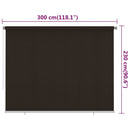 vidaXL barna kültéri HDPE roló 300 x 230 cm