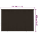 vidaXL barna kültéri HDPE roló 350 x 230 cm