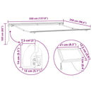 vidaXL Napernyő keret LED -es lámpákkal Fehér 350 x 250 cm Alumínium