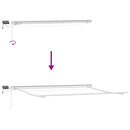 vidaXL Napernyő keret LED -es lámpákkal Fehér 500 × 300 cm Alumínium
