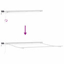 vidaXL Napernyő keret LED -es lámpákkal Fehér 450 × 350 cm Alumínium