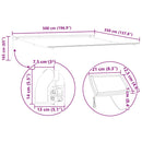 vidaXL Napernyő keret LED -es lámpákkal Fehér 500 × 350 cm Alumínium