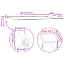 vidaXL Napernyő keret LED -es lámpákkal Fehér 600 × 350 cm Alumínium