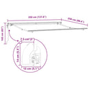 Napernyő Kézi Fehér 3,5 x 2,5 m Fém