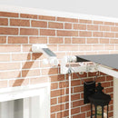 vidaXL Napernyő keret LED -es lámpákkal Fehér 350 x 250 cm Alumínium