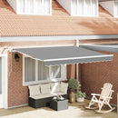 vidaXL Napernyő keret LED -es lámpákkal Fehér 350 x 250 cm Alumínium