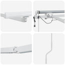 vidaXL Napernyő keret LED -es lámpákkal Fehér 450 × 300 cm Alumínium