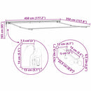 vidaXL Napernyő keret LED -es lámpákkal Fehér 450 × 350 cm Alumínium