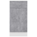 vidaXL betonszürke szerelt fa fiókos alsószekrény 40 x 46 x 81,5 cm
