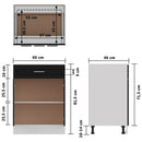 vidaXL fekete szerelt fa fiókos alsószekrény 60 x 46 x 81,5 cm