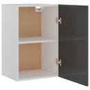 vidaXL “Lyon” magasfényű szürke szerelt fa függő szekrény