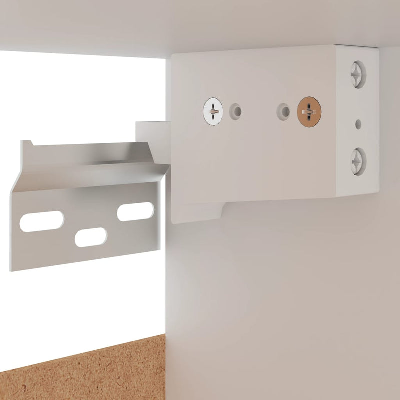 vidaXL “Lyon” fekete szerelt fa függő szekrény 50 x 31 x 60 cm