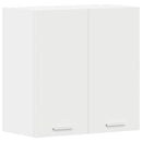 vidaXL “Lyon” magasfényű fehér szerelt fa függő szekrény