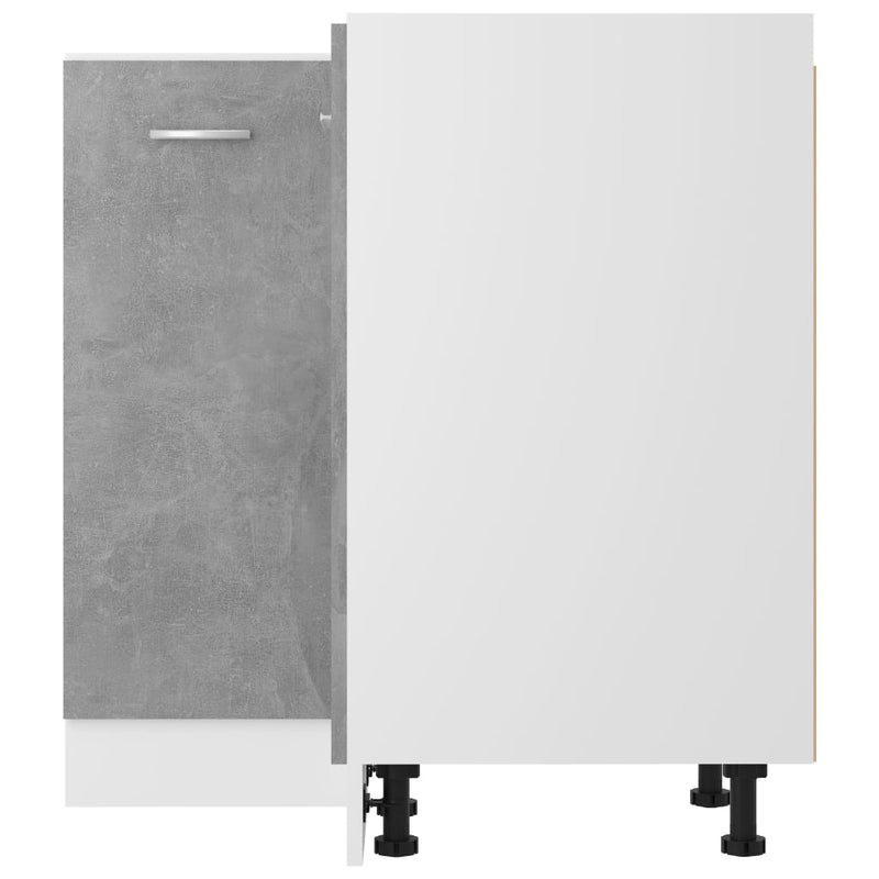 vidaXL “Lyon” betonszürke szerelt fa alsó sarokszekrény