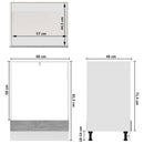 vidaXL “Riga” betonszürke szerelt fa sütőszekrény 60 x 46 x 81,5 cm
