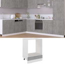 vidaXL “Riga” betonszürke szerelt fa sütőszekrény 60 x 46 x 81,5 cm