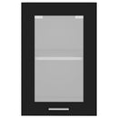 vidaXL fekete szerelt fa függő üvegszekrény 40 x 31 x 60 cm