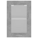 vidaXL “Lyon” betonszürke szerelt fa függő üvegszekrény