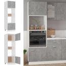 vidaXL betonszürke szerelt fa mikrohullámú sütő szekrény 60x57x207 cm
