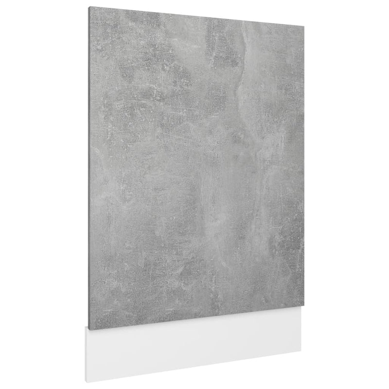 vidaXL betonszürke szerelt fa mosogatógép-panel 45 x 3 x 67 cm