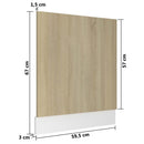 vidaXL “Lyon” sonoma-tölgy forgácslap mosogatógép-panel