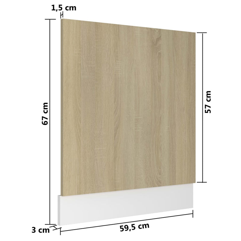 vidaXL “Lyon” sonoma-tölgy forgácslap mosogatógép-panel