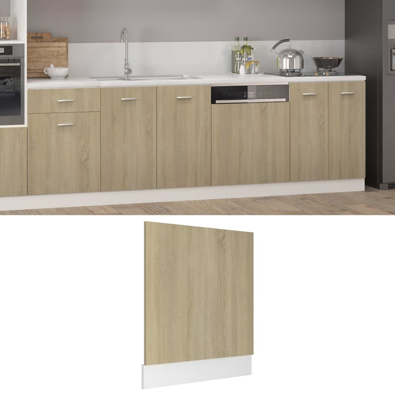 vidaXL “Lyon” sonoma-tölgy forgácslap mosogatógép-panel