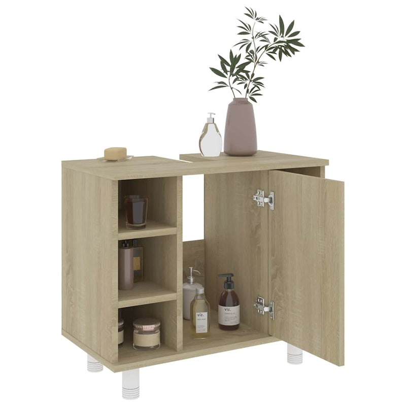 vidaXL sonoma-tölgy színű forgácslap fürdőszobaszekrény 60x32x53,5 cm