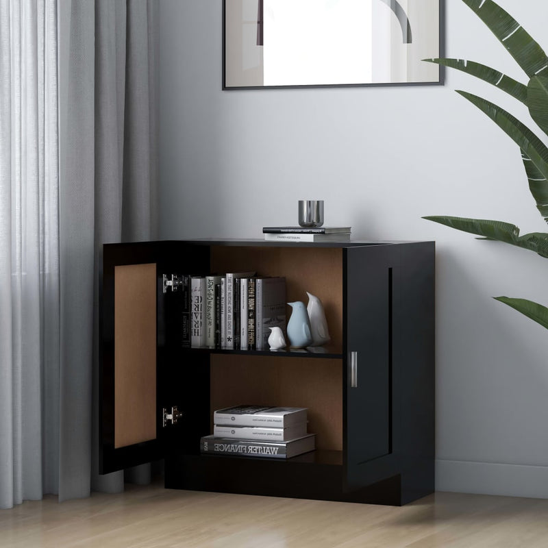 vidaXL fekete szerelt fa könyvszekrény 82,5 x 30,5 x 80 cm