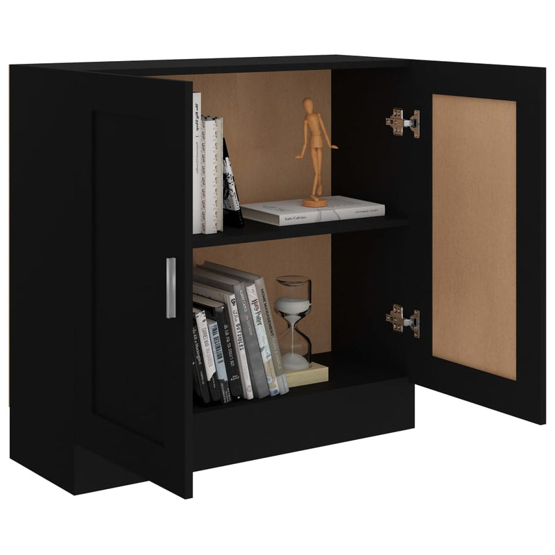 vidaXL fekete szerelt fa könyvszekrény 82,5 x 30,5 x 80 cm