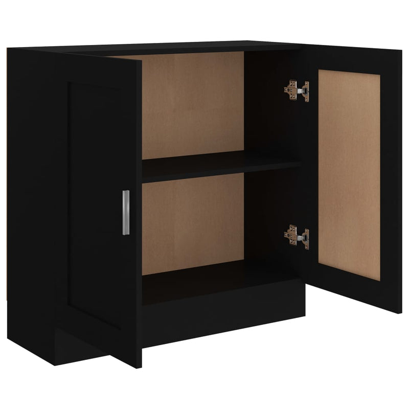 vidaXL fekete szerelt fa könyvszekrény 82,5 x 30,5 x 80 cm