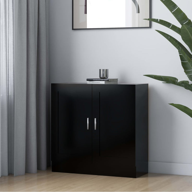 vidaXL fekete szerelt fa könyvszekrény 82,5 x 30,5 x 80 cm