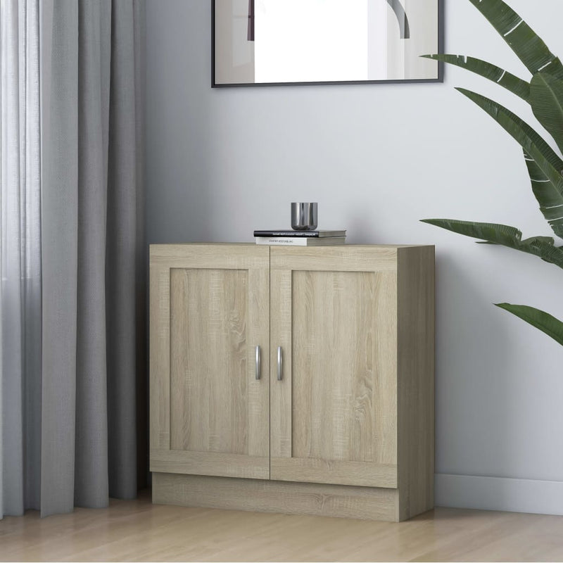 vidaXL sonoma tölgy színű szerelt fa könyvszekrény 82,5x30,5x80 cm